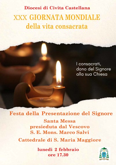 XXX Giornata Mondiale della vita consacrata 02/02/2026